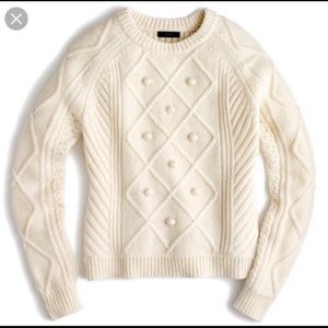 J Crew wool Pom sweater